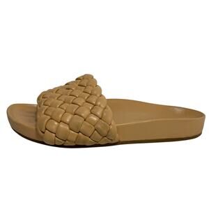 Loeffler Randall 6.5 Sonnie Sage Woven Womens Sandals Slip On Tan *flaw